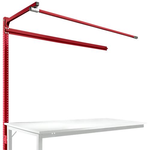 Aufbauportal m. Ausleger, Ansatztisch SPEZIAL Arbeitstisch/Werkbank UNIVERSAL/PROFI, 1750 mm, rubinrot