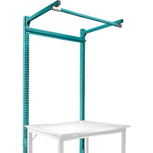Aufbauportal m. Ausleger, Grundtisch SPEZIAL Arbeitstisch/Werkbank UNIVERSAL/PROFI, 1250 mm, wasserblau Aufbauportal m. Ausleger, Grundtisch SPEZIAL Arbeitstisch/Werkbank UNIVERSAL/PROFI, 1250 mm, wasserblau