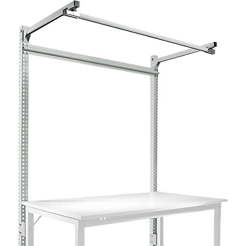 Aufbauportal m. Ausleger, Grundtisch STANDARD Arbeitstisch/Werkbank UNIVERSAL/PROFI, 1500 mm, lichtgrau