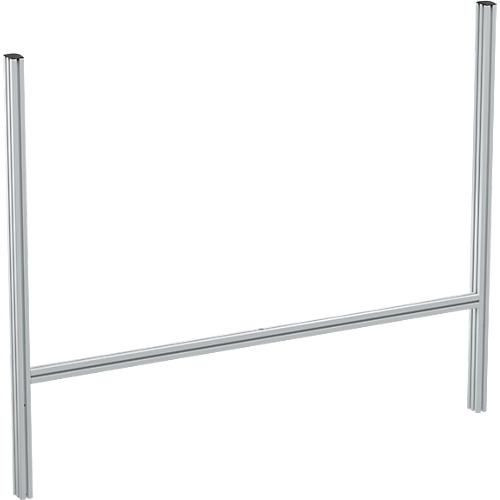 Aufbauprofileset für Treston QuatreX, ESD-leitfähig, B 1789 x T 55 x H 1200, lichtgrau RAL 7035