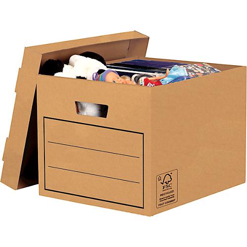 Aufbewahrungsbox Bankers Box, 10 Stück, B 320 x T 390 x H 260 mm, B-Flute Wellpappe, braun