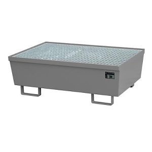 Auffangwanne BAUER AM-2, mit Gitterrost, Stahl, 225 l, B 1200 x T 800 x H 415 mm, grau Auffangwanne BAUER AM-2, mit Gitterrost, Stahl, 225 l, B 1200 x T 800 x H 415 mm, grau