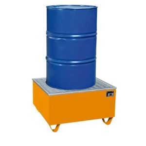 Auffangwanne BAUER AW-1/PE, mit Gitterrost, 200 l, B 815 x T 815 x H 470 mm, orange Auffangwanne BAUER AW-1/PE, mit Gitterrost, 200 l, B 815 x T 815 x H 470 mm, orange