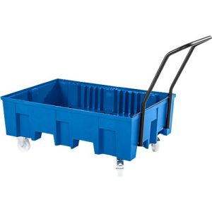 Auffangwanne PE, fahrbar, für 2 x 200 l Fass, ohne Gitterrost Auffangwanne PE, fahrbar, für 2 x 200 l Fass, ohne Gitterrost