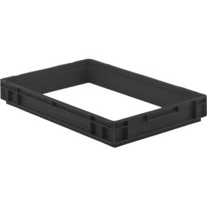 Aufsatzrahmen EFR 6070 für Kasten im EURO-Maß, ESD-leitfähig, 600 x 400 x 75 mm Aufsatzrahmen EFR 6070 für Kasten im EURO-Maß, ESD-leitfähig, 600 x 400 x 75 mm