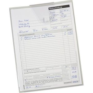 Auftragstasche Eichner ‚Light‘, mit Schlüsselfach, B 230 x T 5 x H 330 mm, 10 Stück, hellgrau/transparent Auftragstasche Eichner ‚Light‘, mit Schlüsselfach, B 230 x T 5 x H 330 mm, 10 Stück, hellgrau/transparent