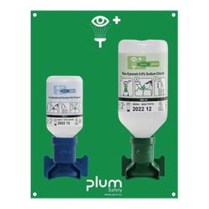 Augennotfallstation 1×200 ml pH Neutral,1×0,5l Augenspülung PLUM