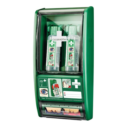 Augenspülstation 2 x 0,5 l,1 x Pflasterspender CEDERROTH