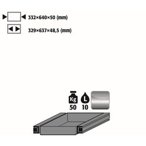 Auszugswanne Entsorgung für asecos Sicherheitsschränke der S90 Serie, Edelstahl 1.4301, B 332 x T 605 x H 150 mm, 4,5 l, bis 50 kg Auszugswanne Entsorgung für asecos Sicherheitsschränke der S90 Serie, Edelstahl 1.4301, B 332 x T 605 x H 150 mm, 4,5 l, bis 50 kg