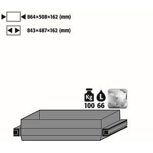 Auszugswanne Schwerlast für asecos Sicherheitsschränke der Q30, Q90 und S90 Serie, Edelstahl 1.4301, B 864 x T 508 x H 162 mm, 66 l, bis 100 kg Auszugswanne Schwerlast für asecos Sicherheitsschränke der Q30, Q90 und S90 Serie, Edelstahl 1.4301, B 864 x T 508 x H 162 mm, 66 l, bis 100 kg