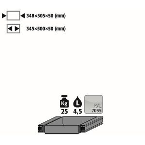 Auszugswanne Standard für asecos Sicherheitsschränke der Q30, Q90 und S90 Serie, Stahlblech, lichtgrau, B 348 x T 505 x H 50 mm, 4,5 l, bis 25 kg Auszugswanne Standard für asecos Sicherheitsschränke der Q30, Q90 und S90 Serie, Stahlblech, lichtgrau, B 348 x T 505 x H 50 mm, 4,5 l, bis 25 kg
