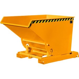 Automatischer Kippbehälter Bauer Typ 4A 1200, 3 Entriegelungspunkte, Abrollsystem, Inhalt 1,2 m³, bis 1500 kg, gelborange RAL 2000 Automatischer Kippbehälter Bauer Typ 4A 1200, 3 Entriegelungspunkte, Abrollsystem, Inhalt 1,2 m³, bis 1500 kg, gelborange RAL 2000