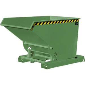 Automatischer Kippbehälter Bauer Typ 4A 1200, 3 Entriegelungspunkte, Abrollsystem, Inhalt 1,2 m³, bis 1500 kg, resedagrün RAL 6011 Automatischer Kippbehälter Bauer Typ 4A 1200, 3 Entriegelungspunkte, Abrollsystem, Inhalt 1,2 m³, bis 1500 kg, resedagrün RAL 6011