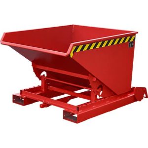 Automatischer Kippbehälter Bauer Typ 4A 600, 3 Entriegelungspunkte, Abrollsystem, Inhalt 0,6 m³, bis 1000 kg, feuerrot RAL 3000 Automatischer Kippbehälter Bauer Typ 4A 600, 3 Entriegelungspunkte, Abrollsystem, Inhalt 0,6 m³, bis 1000 kg, feuerrot RAL 3000