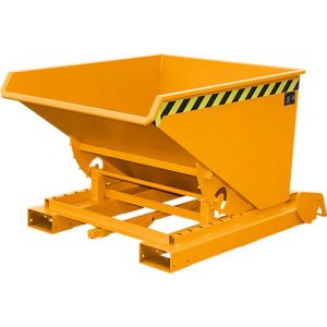 Automatischer Kippbehälter Bauer Typ 4A 600, 3 Entriegelungspunkte, Abrollsystem, Inhalt 0,6 m³, bis 1000 kg, gelborange RAL 2000 Automatischer Kippbehälter Bauer Typ 4A 600, 3 Entriegelungspunkte, Abrollsystem, Inhalt 0,6 m³, bis 1000 kg, gelborange RAL 2000