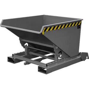 Automatischer Kippbehälter Bauer Typ 4A 600, 3 Entriegelungspunkte, Abrollsystem, Inhalt 0,6 m³, bis 1000 kg, mausgrau RAL 7005 Automatischer Kippbehälter Bauer Typ 4A 600, 3 Entriegelungspunkte, Abrollsystem, Inhalt 0,6 m³, bis 1000 kg, mausgrau RAL 7005