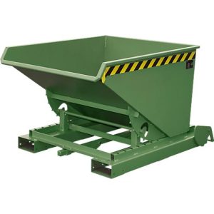Automatischer Kippbehälter Bauer Typ 4A 600, 3 Entriegelungspunkte, Abrollsystem, Inhalt 0,6 m³, bis 1000 kg, resedagrün RAL 6011 Automatischer Kippbehälter Bauer Typ 4A 600, 3 Entriegelungspunkte, Abrollsystem, Inhalt 0,6 m³, bis 1000 kg, resedagrün RAL 6011