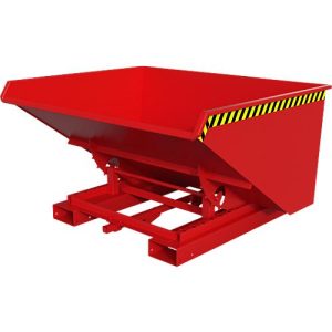Automatischer Kippbehälter Bauer Typ 4A 900, 3 Entriegelungspunkte, Abrollsystem, Inhalt 0,9 m³, bis 1000 kg, feuerrot RAL 3000 Automatischer Kippbehälter Bauer Typ 4A 900, 3 Entriegelungspunkte, Abrollsystem, Inhalt 0,9 m³, bis 1000 kg, feuerrot RAL 3000