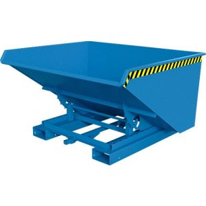 Automatischer Kippbehälter Bauer Typ 4A 900, 3 Entriegelungspunkte, Abrollsystem, Inhalt 0,9 m³, bis 1000 kg, lichtblau RAL 5012 Automatischer Kippbehälter Bauer Typ 4A 900, 3 Entriegelungspunkte, Abrollsystem, Inhalt 0,9 m³, bis 1000 kg, lichtblau RAL 5012