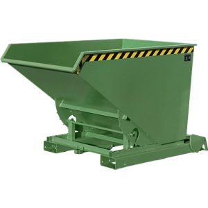 Automatischer Kippbehälter Bauer Typ 4A 900, 3 Entriegelungspunkte, Abrollsystem, Inhalt 0,9 m³, bis 1000 kg, resedagrün RAL 6011 Automatischer Kippbehälter Bauer Typ 4A 900, 3 Entriegelungspunkte, Abrollsystem, Inhalt 0,9 m³, bis 1000 kg, resedagrün RAL 6011