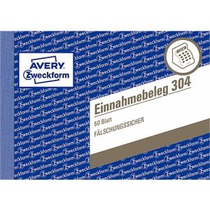 AVERY® Zweckform Einnahmebelege Nr. 304, grün, mikroperforiert AVERY® Zweckform Einnahmebelege Nr. 304, grün, mikroperforiert