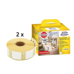 Avery® Zweckform Rollenetiketten, kompatibel mit DYMO® LabelWriter™ Serie 300/400/450/4XL/Wireless, permanenthaftend, B 25 x H 25 mm, weiß, 850 Stück Avery® Zweckform Rollenetiketten, kompatibel mit DYMO® LabelWriter™ Serie 300/400/450/4XL/Wireless, permanenthaftend, B 25 x H 25 mm, weiß, 850 Stück
