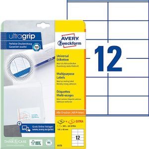 AVERY Zweckform Universal-Etiketten 6175, ultragrip, 300 + 60 Stück AVERY Zweckform Universal-Etiketten 6175, ultragrip, 300 + 60 Stück