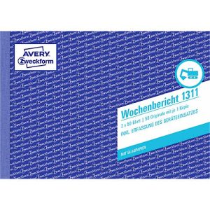 Avery Zweckform Wochenberichte Nr. 1311 Avery Zweckform Wochenberichte Nr. 1311