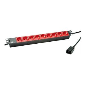 Bachmann – Steckdosenleiste (Rack – einbaufähig) – Schutzkontakt – Eingabe, Eingang IEC 60320 C20 – Ausgangsanschlüsse: 9 (power CEE 7/3)