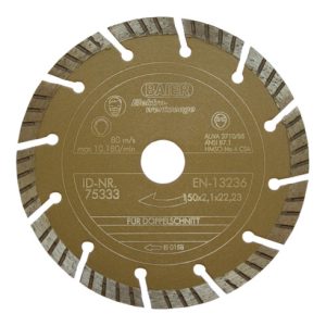 Baier Maschinenfabrik Diamantscheibe D=150mm gold II 75333 Baier Maschinenfabrik Diamantscheibe D=150mm gold II 75333