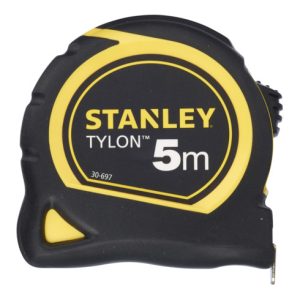 Bandmaß Tylon Länge 5m robustes Kunststoffgehäuse schlagfest gerippt Stanley Bandmaß Tylon Länge 5m robustes Kunststoffgehäuse schlagfest gerippt Stanley