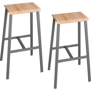 Barhocker Meeting Point, Industriedesign, Eiche-Echtholz Furnier, Rohstahlbeine, Sitzhöhe 770 mm, 2 Stück Barhocker Meeting Point, Industriedesign, Eiche-Echtholz Furnier, Rohstahlbeine, Sitzhöhe 770 mm, 2 Stück