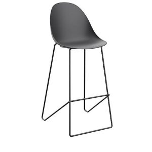 Barhocker Void, Stahlrohr-Fußgestell, B 505 x T 590 x H 760 mm, schwarz/schwarz, 2 Stück Barhocker Void, Stahlrohr-Fußgestell, B 505 x T 590 x H 760 mm, schwarz/schwarz, 2 Stück