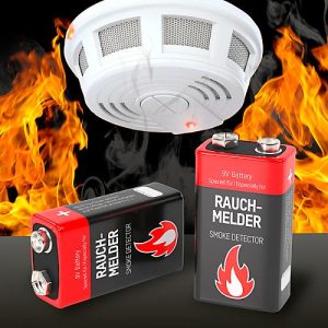 Batterien, für Rauchmelder, E-Block, 9 V, 2 Stück Batterien, für Rauchmelder, E-Block, 9 V, 2 Stück