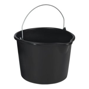 Baueimer 12l m.Tülle schwarz PE Baueimer 12l m.Tülle schwarz PE
