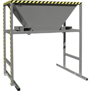 Bauer BTM Befülltrichter, Stahlblech, mobil und stationär, Einfahrtaschen, L 1700 x B 1980 x H 2050 mm, lackiert, mausgrau RAL 7005 Bauer BTM Befülltrichter, Stahlblech, mobil und stationär, Einfahrtaschen, L 1700 x B 1980 x H 2050 mm, lackiert, mausgrau RAL 7005