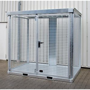 Bauer, Gasflaschen-Container, TYP GFC-E, H 2260 x B 1575 x T 2535 mm, Gitterrostboden Bauer, Gasflaschen-Container, TYP GFC-E, H 2260 x B 1575 x T 2535 mm, Gitterrostboden