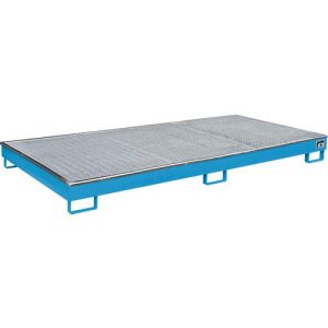 Bauer Regalwanne RW-GR 2700-1 PE, mit PE-Einsatz und Gitterrost, L 2665 x B 1315 x H 210 mm, lackiert, lichtblau RAL 5012 Bauer Regalwanne RW-GR 2700-1 PE, mit PE-Einsatz und Gitterrost, L 2665 x B 1315 x H 210 mm, lackiert, lichtblau RAL 5012
