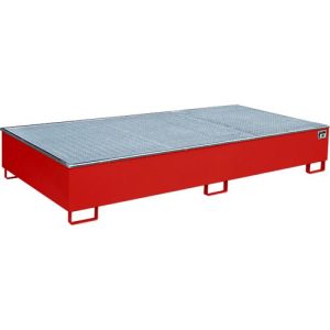 Bauer Regalwanne RW-GR 2700-3 PE, mit PE-Einsatz, mit Gitterrost, L 2665 x B 1315 x H 440 mm, feuerrot RAL 3000 Bauer Regalwanne RW-GR 2700-3 PE, mit PE-Einsatz, mit Gitterrost, L 2665 x B 1315 x H 440 mm, feuerrot RAL 3000