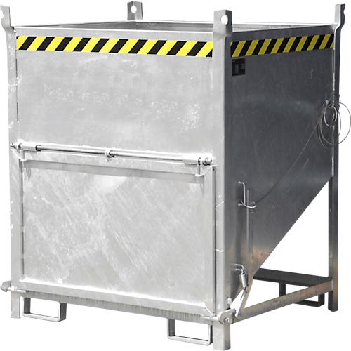 Bauer Silobehälter SGK 100, Zugseil-Entleerung, L 1000 x B 1200 x H 1405 mm, 1 m³, bis 1500 kg, Stahl, feuerverzinkt