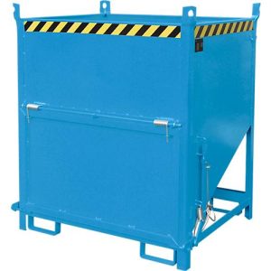 Bauer Silobehälter SGK 100, Zugseil-Entleerung, L 1000 x B 1200 x H 1405 mm, 1 m³, bis 1500 kg, Stahlblech, Lichtblau Bauer Silobehälter SGK 100, Zugseil-Entleerung, L 1000 x B 1200 x H 1405 mm, 1 m³, bis 1500 kg, Stahlblech, Lichtblau