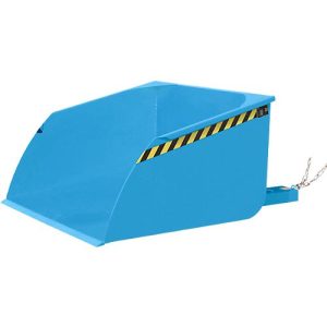 Bauer Staplerschaufel BSI 100, Seilzug-Entriegelung, L 1810 × B 1330 × H 810 mm, 1 m³, bis 1500 kg, Stahl lackiert, lichtblau Bauer Staplerschaufel BSI 100, Seilzug-Entriegelung, L 1810 × B 1330 × H 810 mm, 1 m³, bis 1500 kg, Stahl lackiert, lichtblau