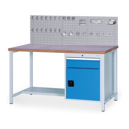 Bedrunka+Hirth Kastenwerkbank 2000 mit 1 x Schublade Blendenhöhe 150mm, 1 x Tür 450mm