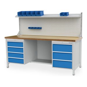 Bedrunka+Hirth Kastenwerkbank R 18-24 mit 7 Schubladen BxTxH 2000x750x959 mm