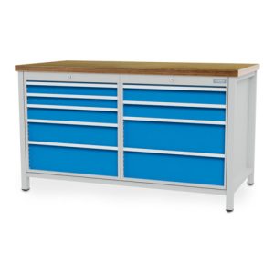 Bedrunka+Hirth Kastenwerkbank R 24-24 Höhe 959 mm Blendenhöhe links 2×75 mm 1×100 mm 1×150 mm 1×200 mm