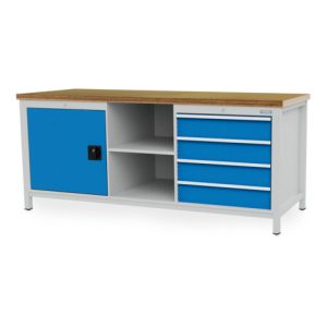 Bedrunka+Hirth Kastenwerkbank R 24-24 mit 4 Schubladen BxTxH 2000x750x959 mm