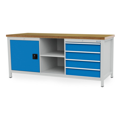 Bedrunka+Hirth Kastenwerkbank R 24-24 mit 4 Schubladen BxTxH 2000x750x959 mm