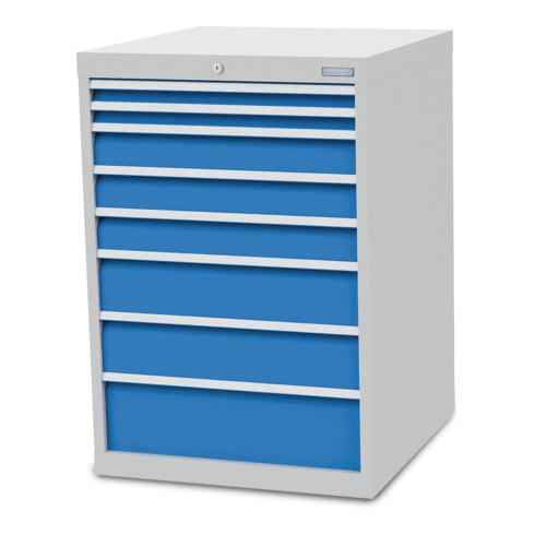 Bedrunka+Hirth Schubladenschrank T736 R 24-24 mit 8 Schubladen 2x50 3x100 2x150 1x200 mm