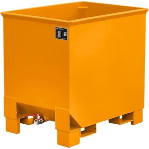 Behälter für Routenzüge Typ CS 30, 3-fach stapelbar, Inhalt 0,3 m³, bis 500 kg, gelborange RAL 2000 Behälter für Routenzüge Typ CS 30, 3-fach stapelbar, Inhalt 0,3 m³, bis 500 kg, gelborange RAL 2000