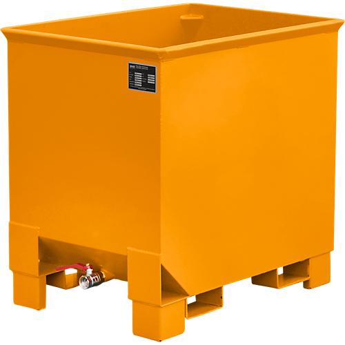 Behälter für Routenzüge Typ CS 30, 3-fach stapelbar, Inhalt 0,3 m³, bis 500 kg, gelborange RAL 2000
